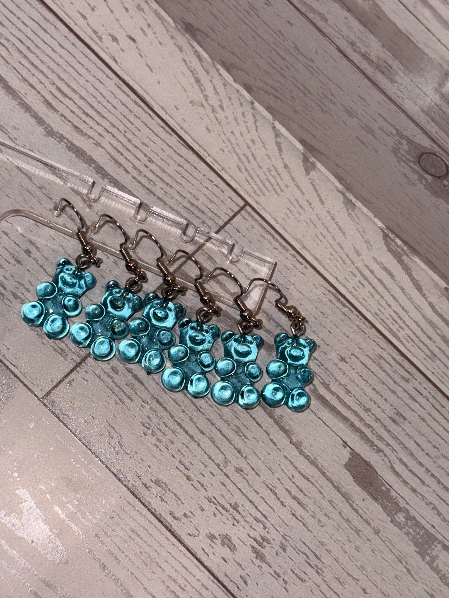 Blue Gummy Bear Earrings