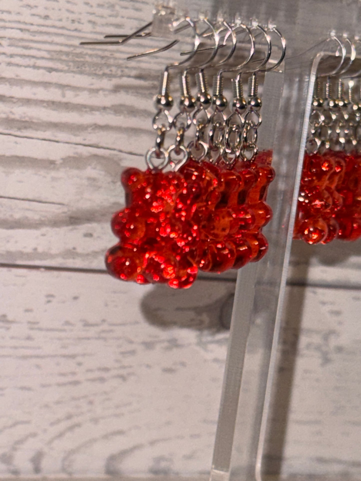 Red Gummy Bear Earrings