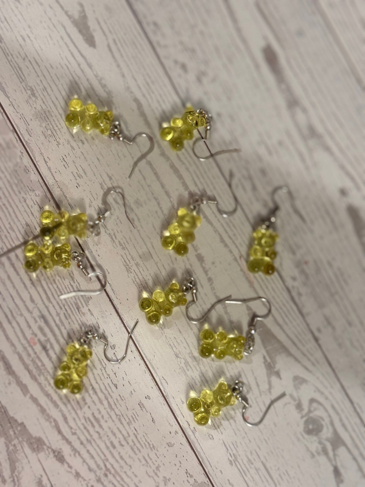 Yellow Gummy Bear Earrings