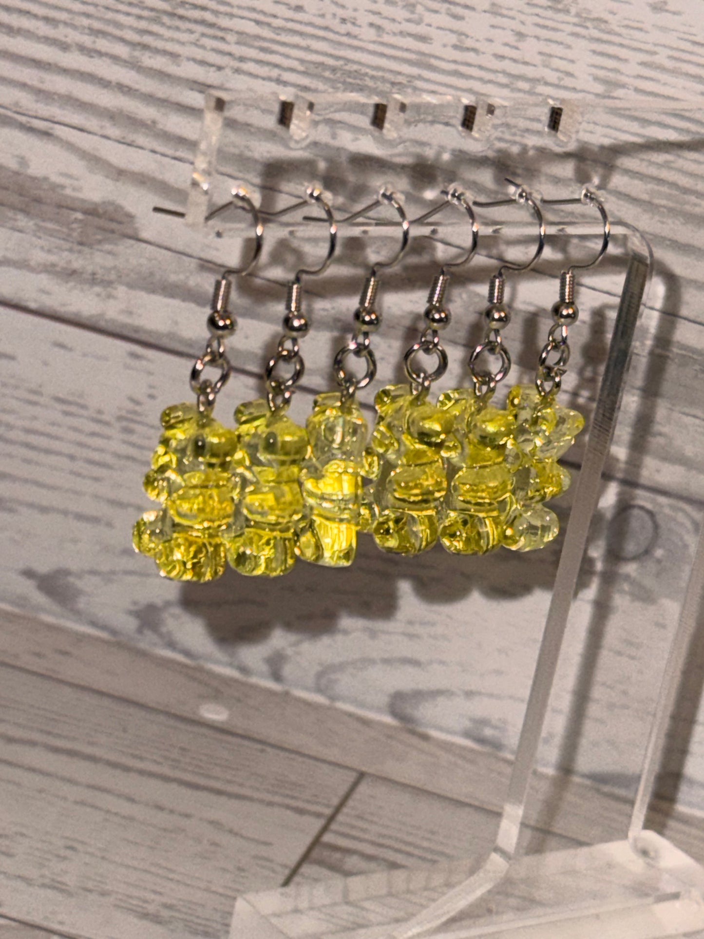 Yellow Gummy Bear Earrings