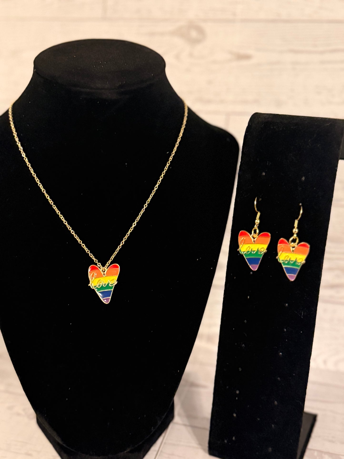 “Love” Rainbow Heart Set