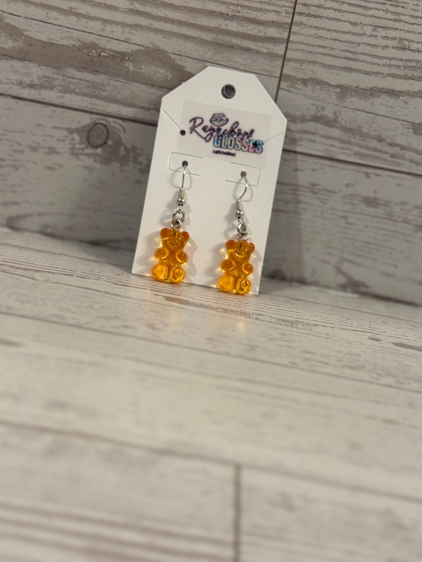 Orange Gummy Bear Earrings