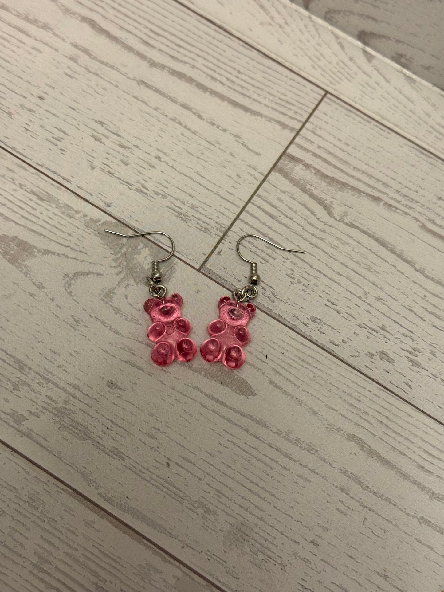 Pink Gummy Bear Earrings