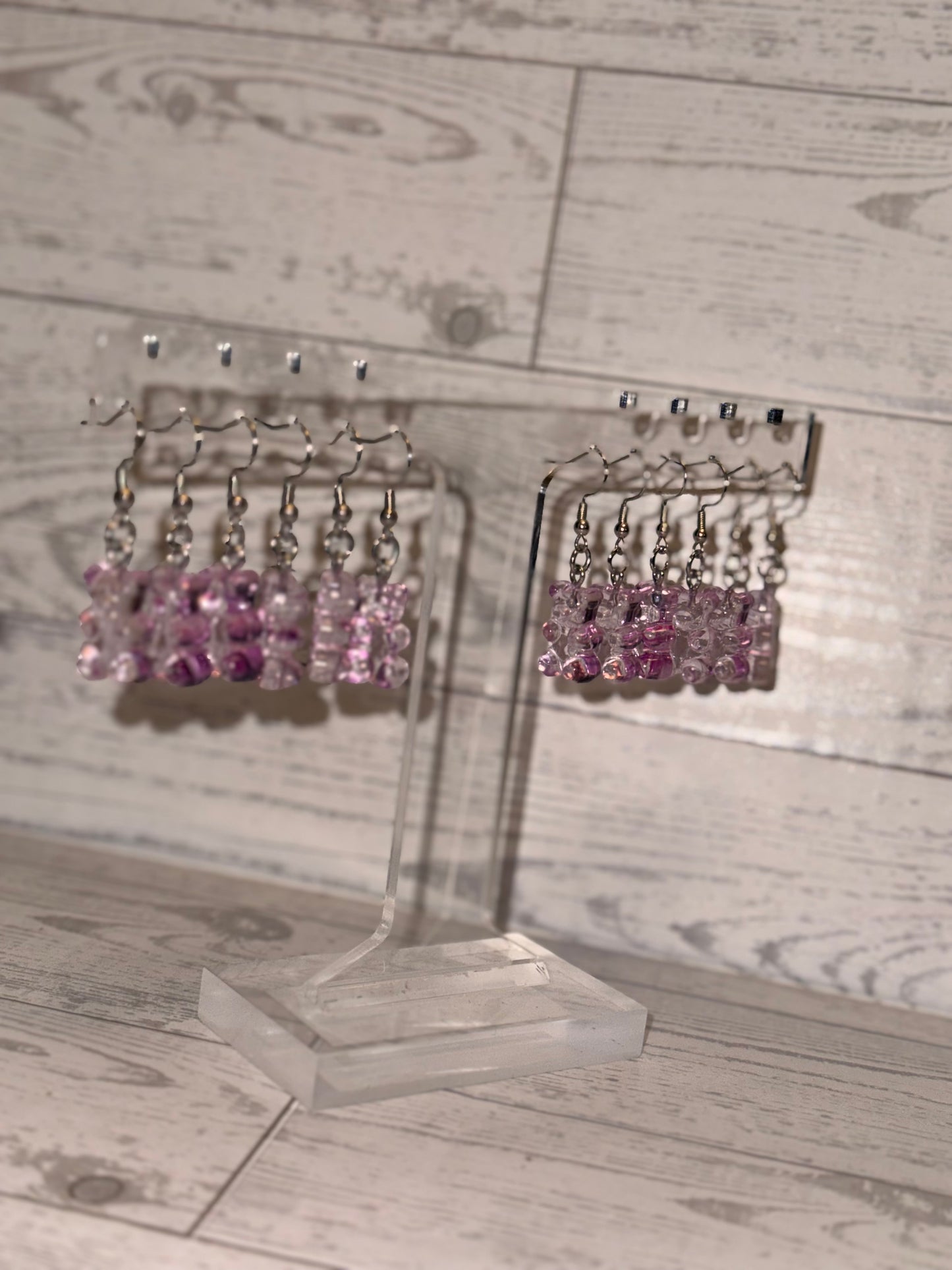 Purple Gummy Bear Earrings