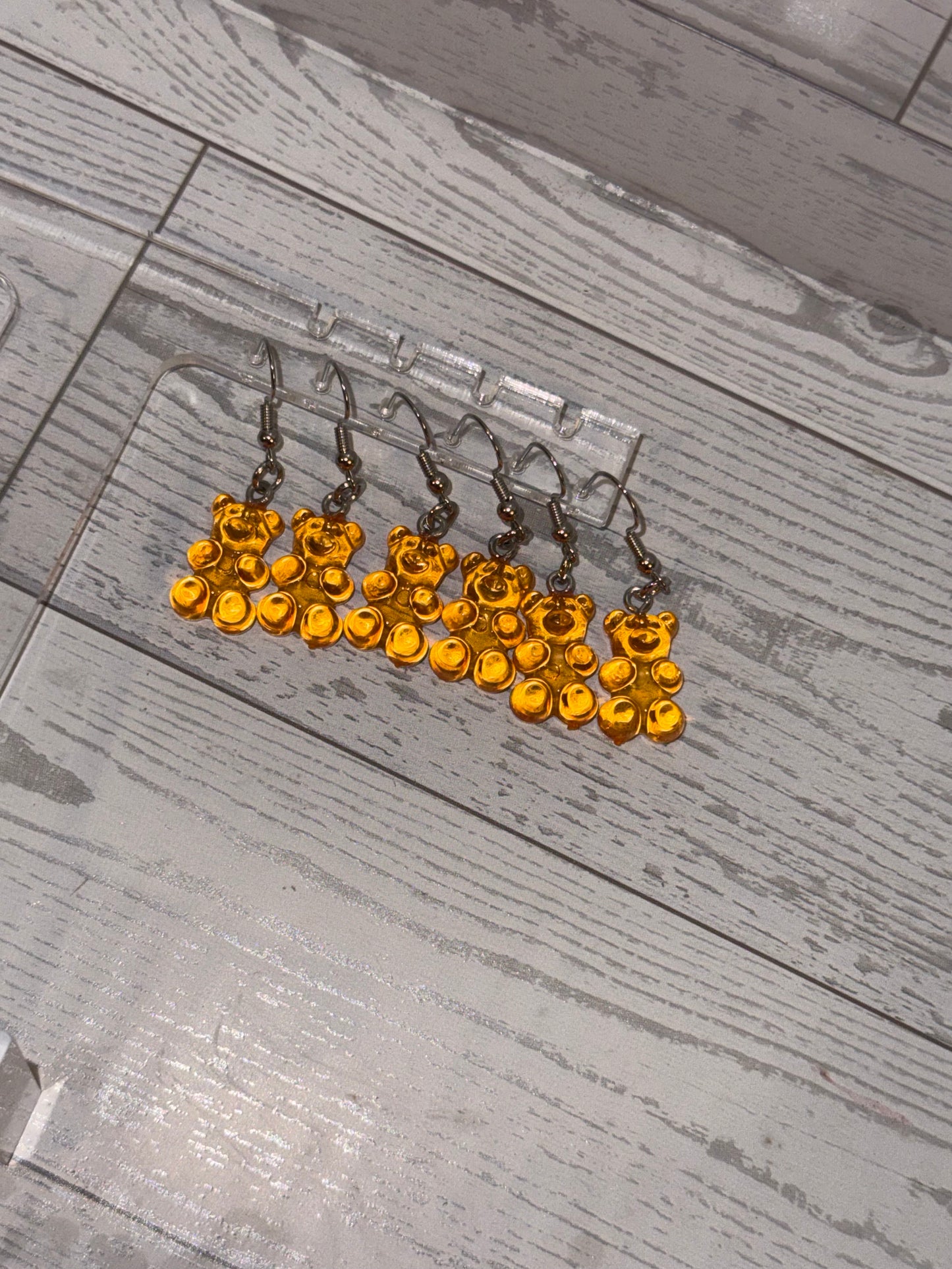 Orange Gummy Bear Earrings