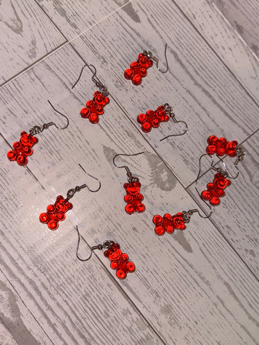 Red Gummy Bear Earrings