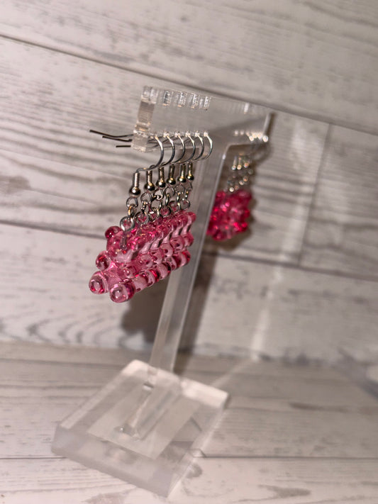 Pink Gummy Bear Earrings