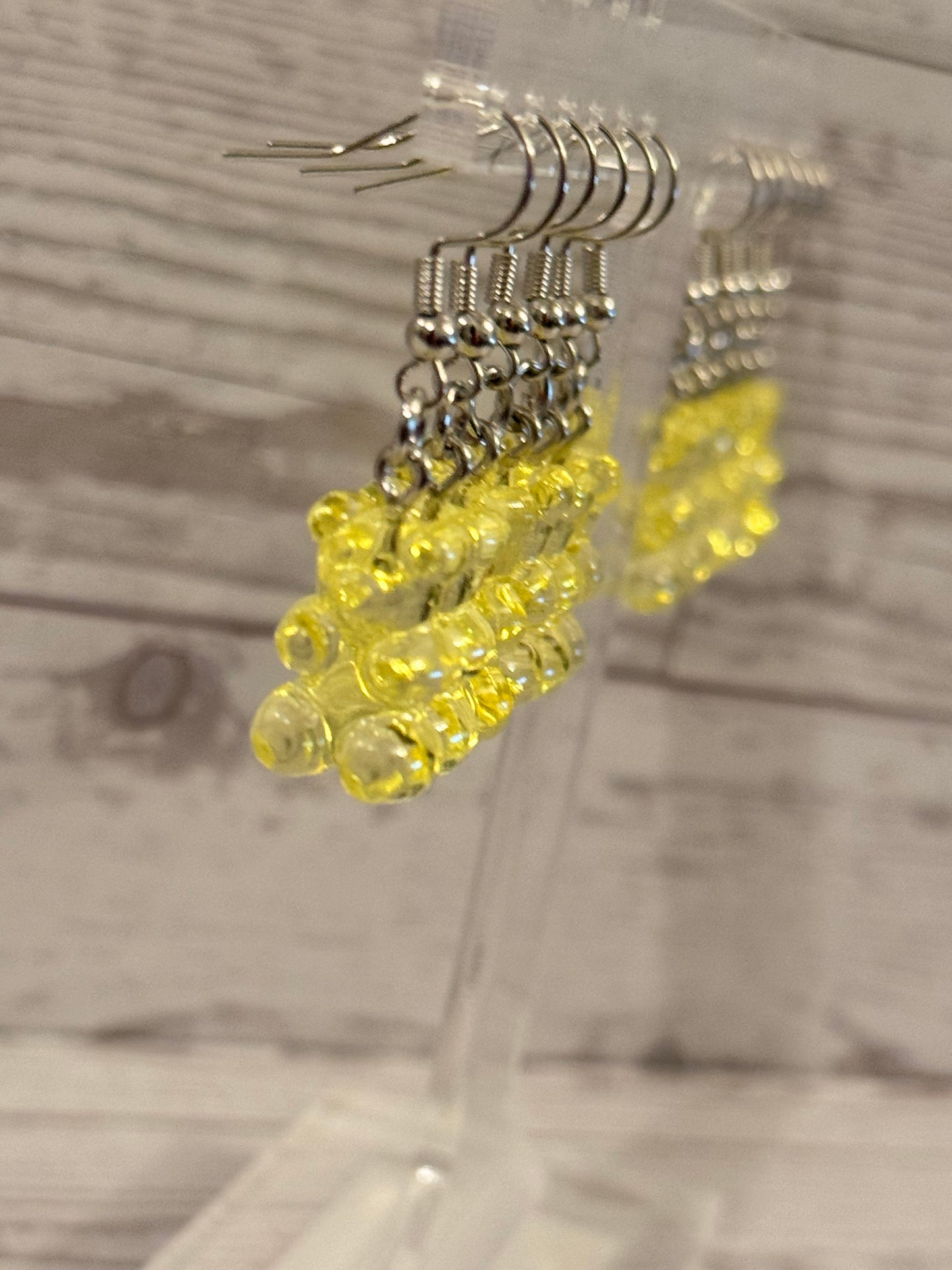 Yellow Gummy Bear Earrings