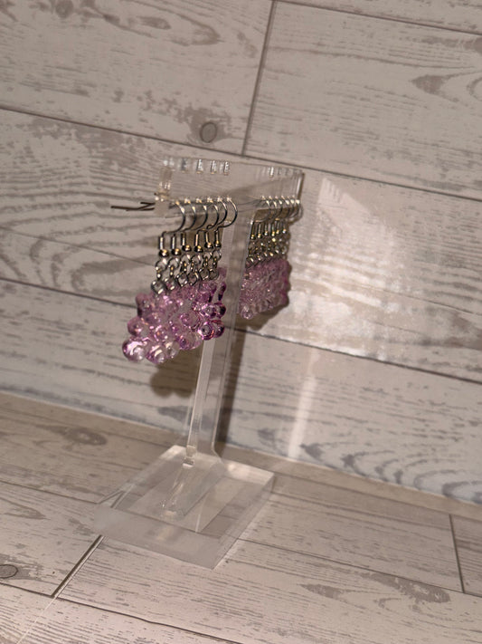 Purple Gummy Bear Earrings