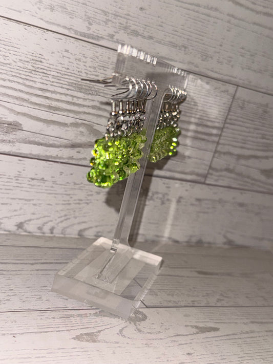 Green Gummy Bear Earrings