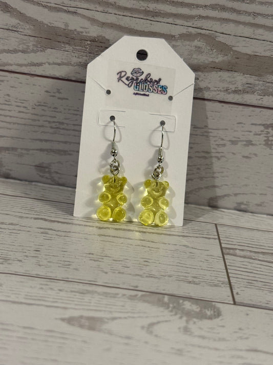 Yellow Gummy Bear Earrings